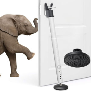 Door Security Bar for Home & Travel Adjustable Heavy Duty Anti-Burglar Door Stopper StickAnti-Slip Base for Front Patio