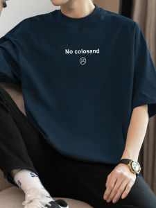 Áo Thun Cotton Nguyên Chất Tay Ngắn Mùa Hè Cho Nam Cổ Tròn Dáng Rộng Phong Cách Đường Phố Mỹ in Họa Tiết Thời Trang Thường Ngày