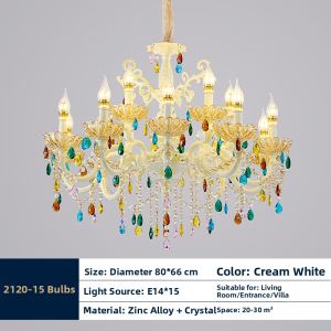 LAIDENG | Luxury Cream Cartoon Childrens Room Light Crystal