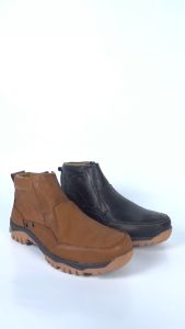 Sepatu Boot Bikers Pria Model Tinggi Kulit Sapi Virale Official BOOT RS