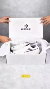 LEONS.ID SPARTA - Sepatu Sneakers Lari Pria Kasual Putih / Sepatu Sport Joging Santai Cowok Modis