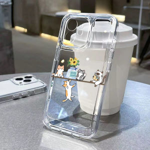 Cute Cat Clear Case For Samsung A57 5G A36 A56 A37 A55 A17 A14 A15 A33 A34 A35 A54 Cover S26 Ultra S23 S24 S25 Plus S23 S24 FE