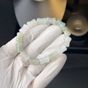 TIMESWIND Authentic Natural Tianshan Jade Light Green Bamboo Joint Bracelet for Women Gift Fashion Jewelry with Certificate