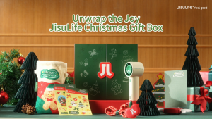 JisuLife Life10 Handheld Fan | 28H Battery Life | 5-Speed | 4000mAh | Portable & Ultra-Light Fan - Christmas Edition
