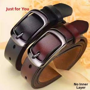 gumahus | Casual All-match Genuine Leather Belt With Retro Pin Buckle