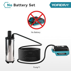 YOFIDRA 50-80L/min Electric Water Pump 60W Cordless Submersible Drainage Pump Wastewater Treatment Tool For Makita Battery Pin