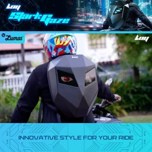 LOY StarkGaze Led Knight Backpack Bag With Led Eyes Waterproof Highlight Led Lamps Beads Motorcyle Full Helmet Rider