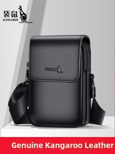 Kangaroo | Mens Genuine Leather Crossbody Bag