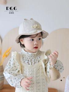 Baby Fishing Cap Spring Autumn Cute Sun Protection Pure Cotton Girls Baby Basin Hat Travel Versatile Sun Hat Korean Style