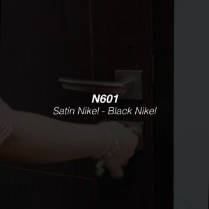 NOBLEZA Rosette Kunci Pisah Handle Gagang Pintu Black Matte Satin Black Nikel N211