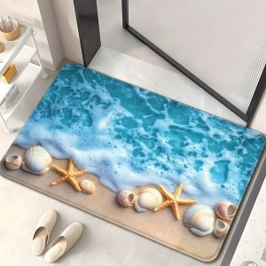 Ocean Element Floor Mat Living Room Bedroom Entry Doormat Rugs Kitchen Front Door Mats Non-slip Rug Floor Mat Home Decor