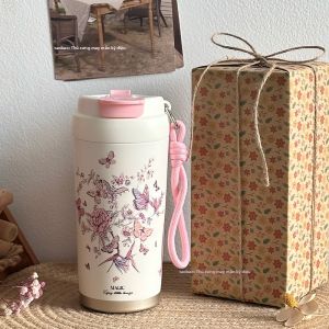 Cốc Cách Nhiệt Gốm Đẹp Dễ Mang Đi