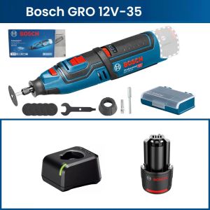 Bosch | Máy Mài Điện Không Dây BOSCH GRO12V-35 Máy Đánh Bóng Pin Lithium Có Thể Sạc Lại 12V Công Cụ Điện Quay Điều Chỉnh 6 Tốc Độ