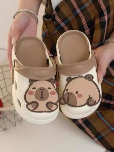 Cute Parent-Child Slip-On Slippers Soft Bottom EVA Summer Shoes for Men And Women Hole Hole Shoes Thin Strips Covering Head
