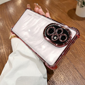 Huawei Honor 200 pro Phone Case Quad Corner Anti-Fall Magnetic Absorption Stand Full Lens Protection Airbag Soft Silicone Shell