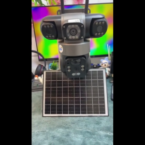 V380 Pro Three Lens Solar CCTV Camera 15MP 4G SIM Card/WIFI Outdoor Waterproof Surveillance Bidirectional Audio Full Color Night Vision 360°Auto Tracking