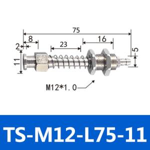 M12 Threaded Air Admission Sucker Buffer Connecting Rod Tool with Top Extension for  Precise Equipment Setup