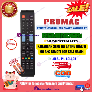 PROMAC Smart TV Remote NO CODE [**Mag Basa B4 Umorder**] Replacement Remote for Promac TV Remote LED-F4090STV LED-H3288M LED-HA3200D LED-3DS3290M PROMAC ANDROID TV REMTE