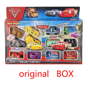 Disney | 12pcs/Set Disney Pixar Cars Lightning McQueen Jackson Storm Mater PVC Model Back-Force Car Toy for Kids Festival Gift Set