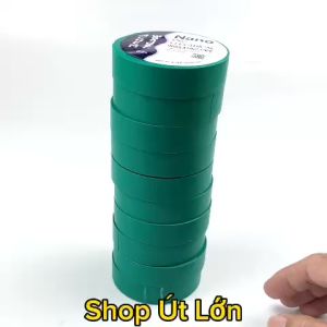 Băng keo điện Nano màu xanh lá 20yard 18 mét 1 cây có 10 cuộn