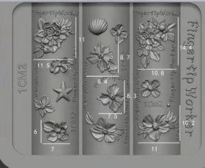 A Butterfly Orchid Ice Flower Butterfly Carved Relief Ocean Flower Exquisite Three-Dimensional Nail Decoration Nail Mold