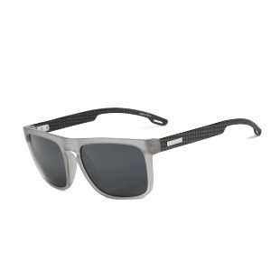 ZENOTTIC UV400 Protection Polarized Sunglasses Men - Square Durable TR90 Lightweight Frame Carbon Fiber Men Sunglasses