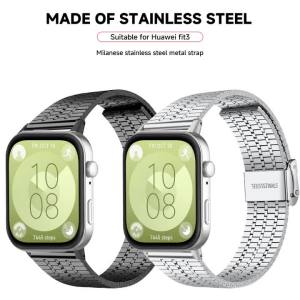 Dây Đeo Bằng Thép Không Gỉ Cho Đồng Hồ Huawei Watch Fit 4/4Pro/3 Dây Đeo Dạng Vòng Bằng Lưới Linh Hoạt Tương Thích Với Fit 2/1 - Phụ Kiện Dây Đeo Đồng Hồ Bằng Kim Loại