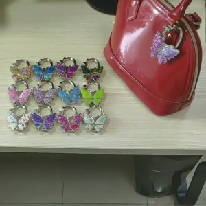 【Fast Delivery | Local Stock】 New Butterfly Hanger Round Shape Table Side Hook Collapsible Hook Up Bag Hook