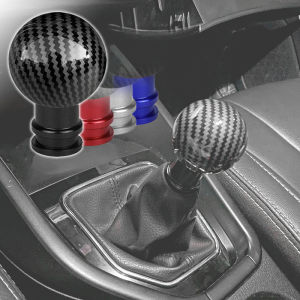 Universal Car Gear Shift Knob Aluminum Alloy Carbon fiber Automatic Shift Head 4 Colors Gear Head