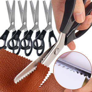 Stainless Steel Tailor Scissors Lace Zigzag Garment Fabric Leather Professional Sewing Scissors Home DIY Sewing Accessories Tools