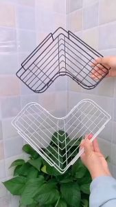 Rak Dinding Kamar Mandi Sudut Besi Bentuk L Rak Dapur Tempat Bumbu