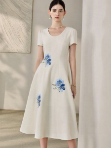 Roey s house | Elegant Chinese Style Embroidery Summer Dress