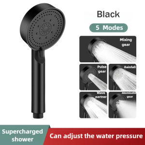5 Modes Pressure Boost Shower Head Multifunction Adjustable Large Water Shower Nozzle Massage Bathroom Accessory