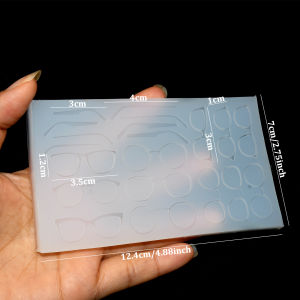 Cute Tinny Eyeglass Frame Silicone Molds Miniature Eyeglasses Silicone Mold Multi-sizes Doll Glasses Frame Resin Mold for Clay