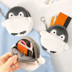 PrettySet Toy Cartoon Penguin Coin Purse Lovely Animal Earphone Case USB Cable Pouch Card Holder Money Bag Plush Doll Pendant Mini Wallet Gift