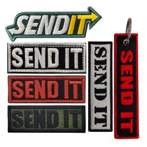 Send IT Morale Emblem Clothes Stickers Embroidered Applique Hook and Loop PatchesTactical Badge For ClothingHatArmband
