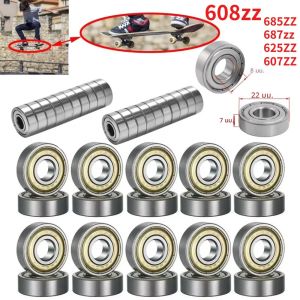 20 ชิ้น 608 ZZ 625ZZ ตลับลูกปืน 608ZZ โลหะ Double Shielded Miniature Deep Groove สเก็ตบอร์ดตลับลูกปืน 8 มิลลิเมตร X 22 มิลลิเมตร X 7 มิลลิเมตร