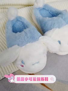 Winter HELLO KITTY Slippers Kids Toddler Girl Flip Flop Baby Boys Fur Slides Cotton Indoor Shoes Warm Fluffy House Children Slipper