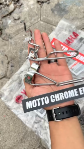 Bracket Selang Rem Yamaha Mio Sporty Original SET ATAS BAWAH SUDAH CHROME