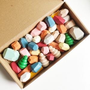 Colorful Wooden Balancing Blocks Game Toy