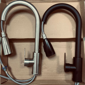 Kitchen Sink Faucets stainless steel Pull Out Kitchen Sink Water Tap Deck Mounted Mixer Stream Sprayer Head Hot Cold Taps