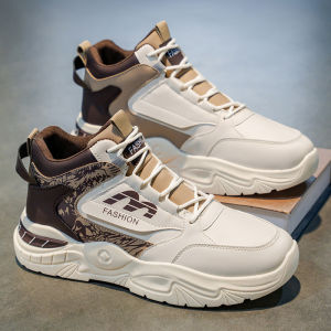 High-Top Mens Casual Shoes Spring Autumn 2025 New Style Inner Heightening Anti-Slip Leisure Sports Trendy Shoes for Teens