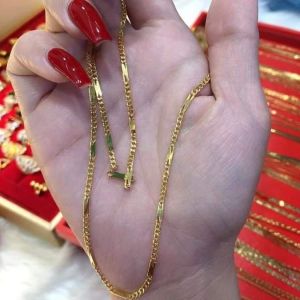 (Có Ký Hiệu-Dùng Như Vàng) Dây Chuyền Chữ Nờ Đơn Giản-Dùng lâu dài tắm rửa thoải mái không phai không kiêng mồ hôicó pha vàng bên trong