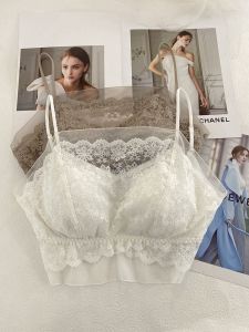 ลูกไม้ ไม่มีสาย Bralette Latex เซ็กซี่ Anti-light Wrap Chest ฤดูร้อน ระบายอากาศได้ดี Base Layer ชุดชั้นในด้านหลังสวยงาม ผู้หญิง Tube เสื้อท่อนบน