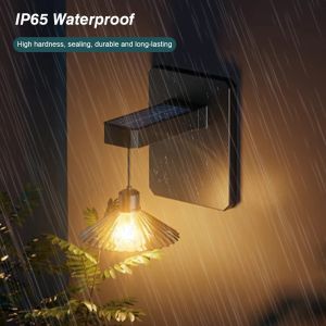 Home Taste LED Solar Wall Lamp Warm Light Solar Shed Light IP65 Waterproof Motion Sensor Security Light for Patio Fence Yard Decoration