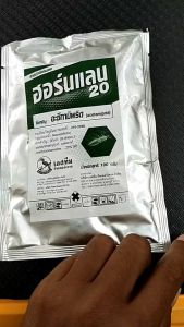 ฮอร์นแลน 20 ขนาด 100 กรัม อะซีทามิพริด 20 % SP กำจัดเพลี้ย ด้วงหมัดผัก ไรแดง แมลงหวี่ขาว บั่ว เพลี้ยแป้ง เพลี้ยหอย หนอน สูตรเย็น ออกฤทธิ์เร็ว
