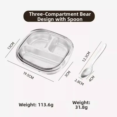 Food Grade Stainless Steel Childrens Divided Suction Plate