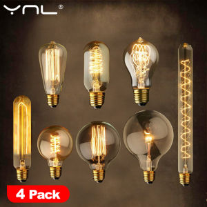 4pcs/lot Vintage Edison Bulb E27 40w 220v ST64 G80 G95 Ampoule Vintage Bulb Edison Lamp Incandescent Light Bulb Retro Lamp
