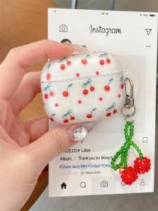 Cherry Blossom Girl Style Silicone Protective Case for AirPods pro 3 Soft Matte Shell Compatible with AirPods 2 And 4 Apple Bluetooth Earphones