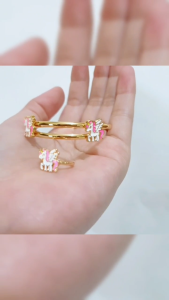 SET GELANG CINCIN ANAK MOTIF KARTUN 2 IN 1 PERHIASAN ANTI ALERGI/KSET-4199/KSET-4239/KSET-4240